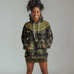 Egypt Pharaoh Hoodie Dress Egyptian Hieroglyphs and Symbols