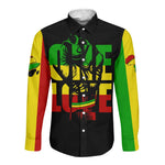 Reggae One Love Long Sleeve Button Shirt African