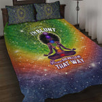I'm Blunt African Quilt Bed Set Black Women Mandala