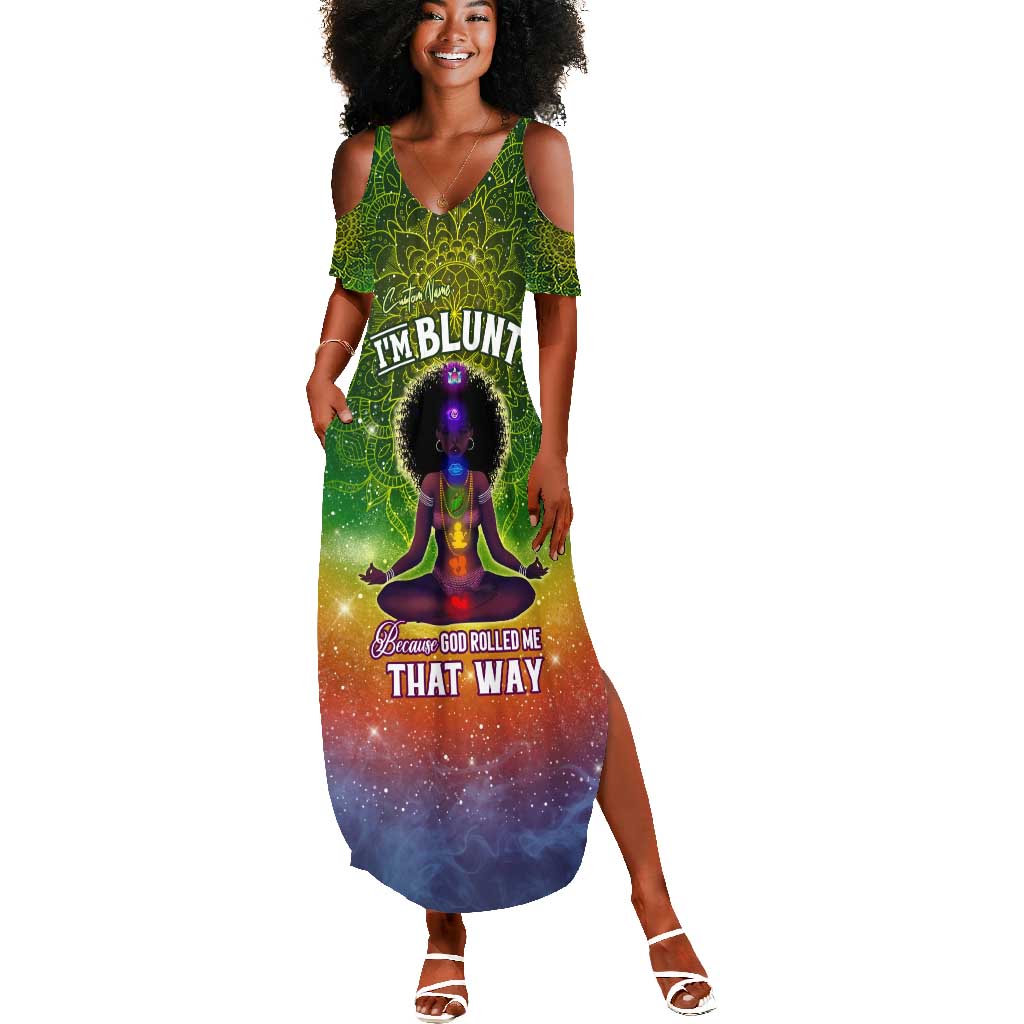 I'm Blunt African Summer Maxi Dress Black Women Mandala by AfricanPride