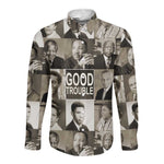 Good Trouble Long Sleeve Button Shirt Civil Rights Leaders