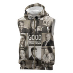 Good Trouble Sleeveless Zip Hoodie Civil Rights Leaders - African Pride