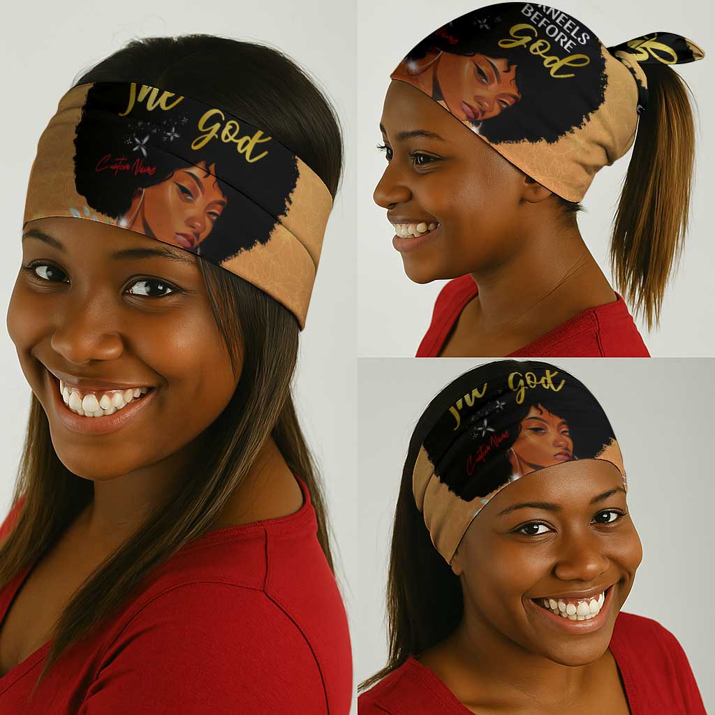 Personalized African Black Women Neck Gaiter She Who Kneels Before God DT02