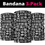African Adinkra Neck Gaiter - Mixed Pattern Symbols DT02