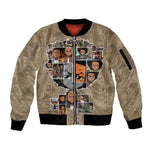 Honoring Huey Freeman - African American Sleeve Zip Bomber Jacket