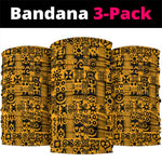 West African Yellow Art - Adinkra Culture Neck Gaiter - African Pride