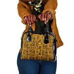 West African Yellow Art - Adinkra Culture Shoulder Handbag