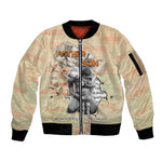 Gift for Dad - Personalized African Father and Son Sleeve Zip Bomber Jacket