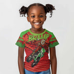Afro Santa Braaap Kid T shirt Motorcross Christmas