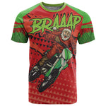 Afro Santa Braaap T shirt Motorcross Christmas