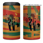 African American 1968 4 in 1 Can Cooler Tumbler Black Power Fists of Freedom