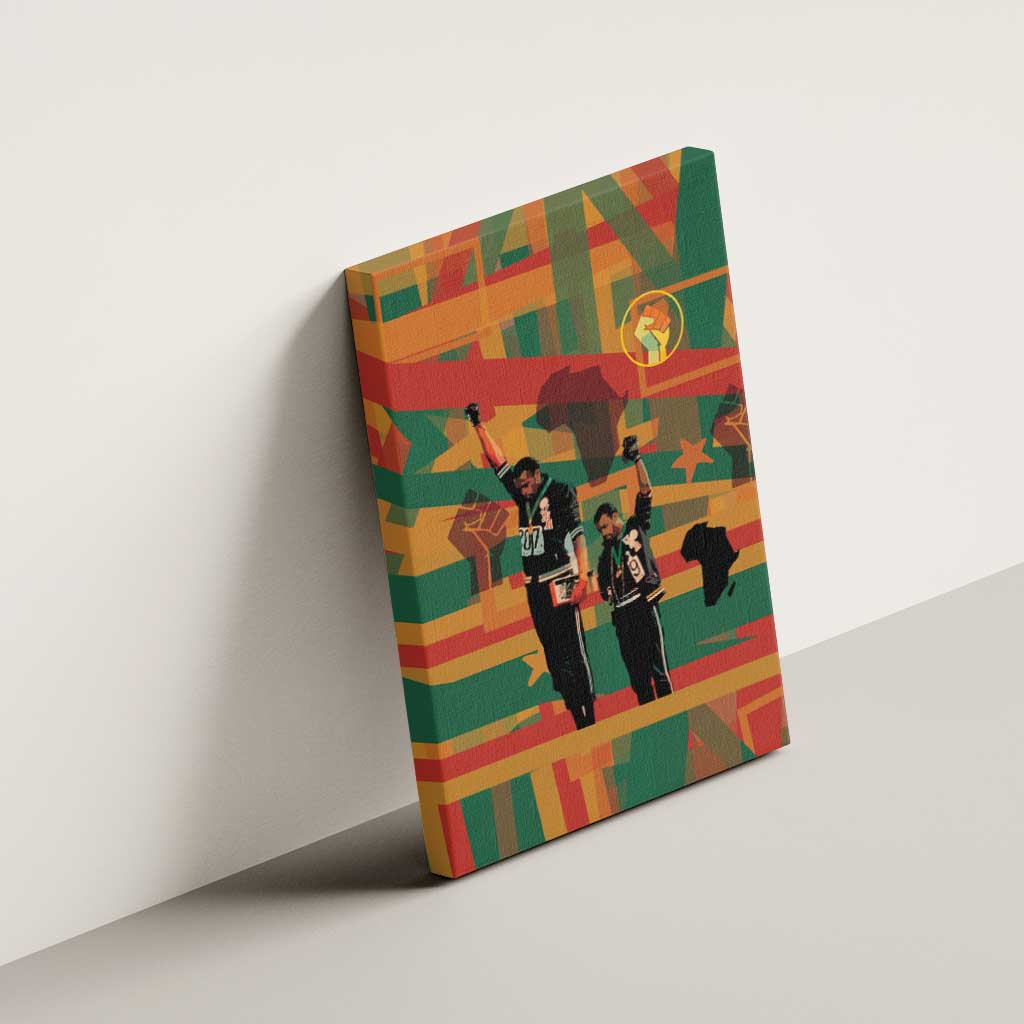 African American 1968 Canvas Wall Art Black Power Fists of Freedom