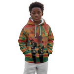 African American 1968 Kid Hoodie Black Power Fists of Freedom