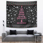 Christmas Tree Breast Cancer Afro Tapestry Survivor African