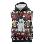 Christmas Africa Boo Beer Sleeveless Hoodie I'm Just Here For The Boss - African Pride