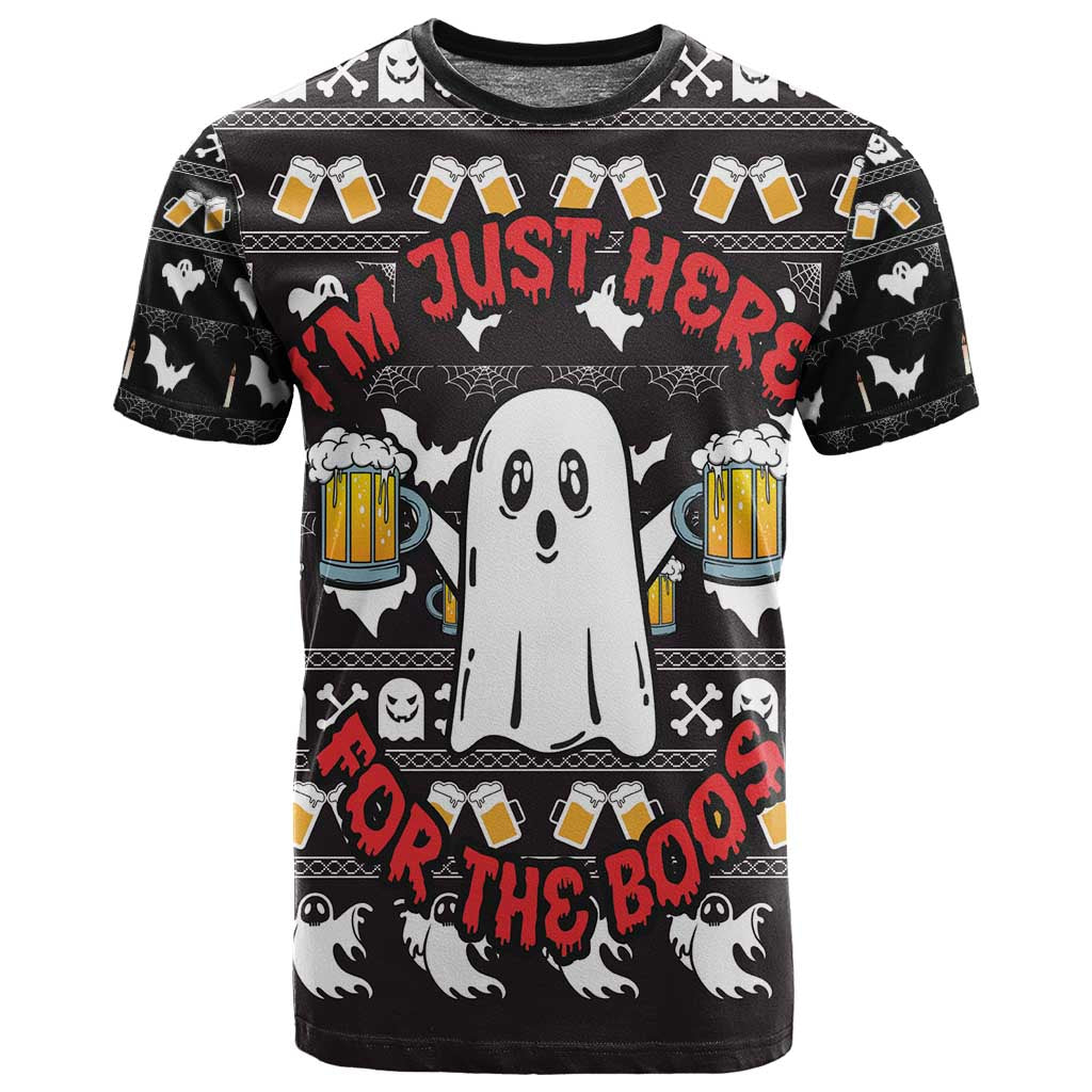 Christmas Africa Boo Beer T shirt I'm Just Here For The Boss