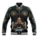 Personalized Afro Women Baseball Jacket Powerful African Pattern