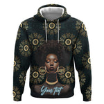 Personalized Afro Women Hoodie Powerful African Pattern