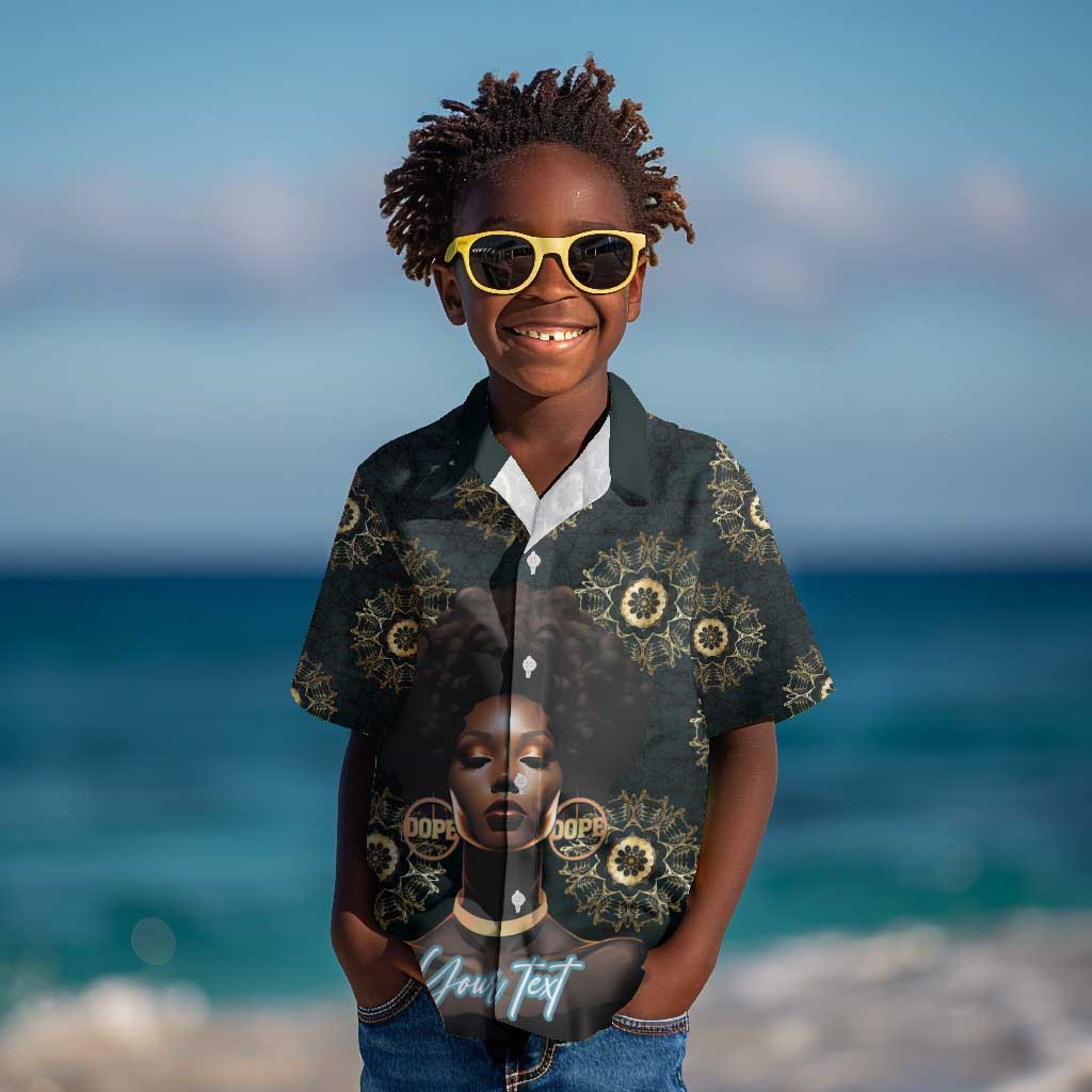 Personalized Afro Women Kid Hawaiian Shirt Powerful African Pattern