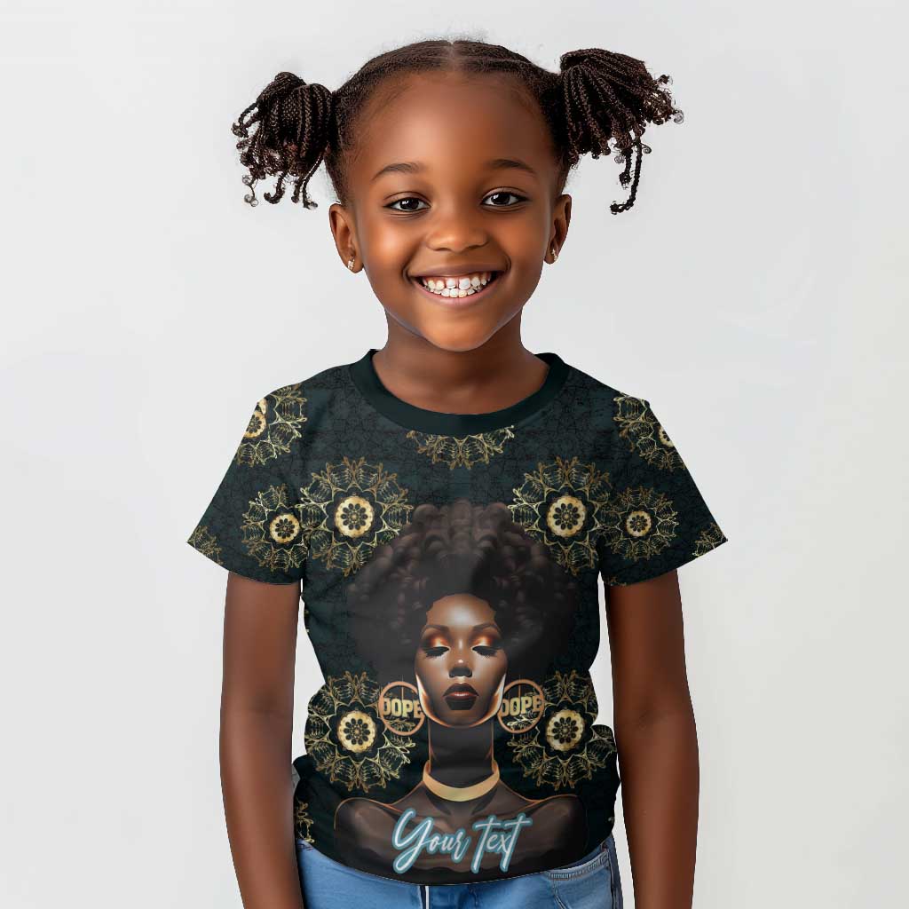 Personalized Afro Women Kid T shirt Powerful African Pattern