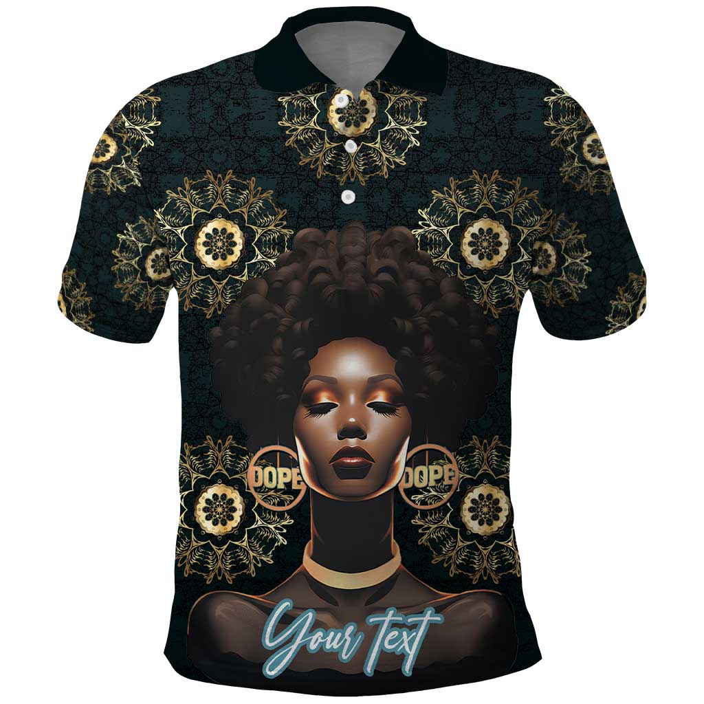 Personalized Afro Women Polo Shirt Powerful African Pattern