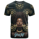 Personalized Afro Women T shirt Powerful African Pattern