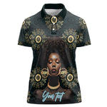 Personalized Afro Women Women Polo Shirt Powerful African Pattern