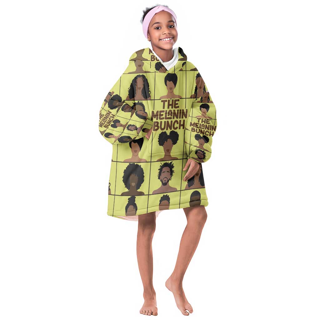 The Melanin Bunch African Kid Wearable Blanket Hoodie Afro Black People