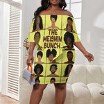 The Melanin Bunch African Off Shoulder Short Dress Afro Black People