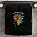 African Black Power Bedding Set Unapologetically Black Raised Fist