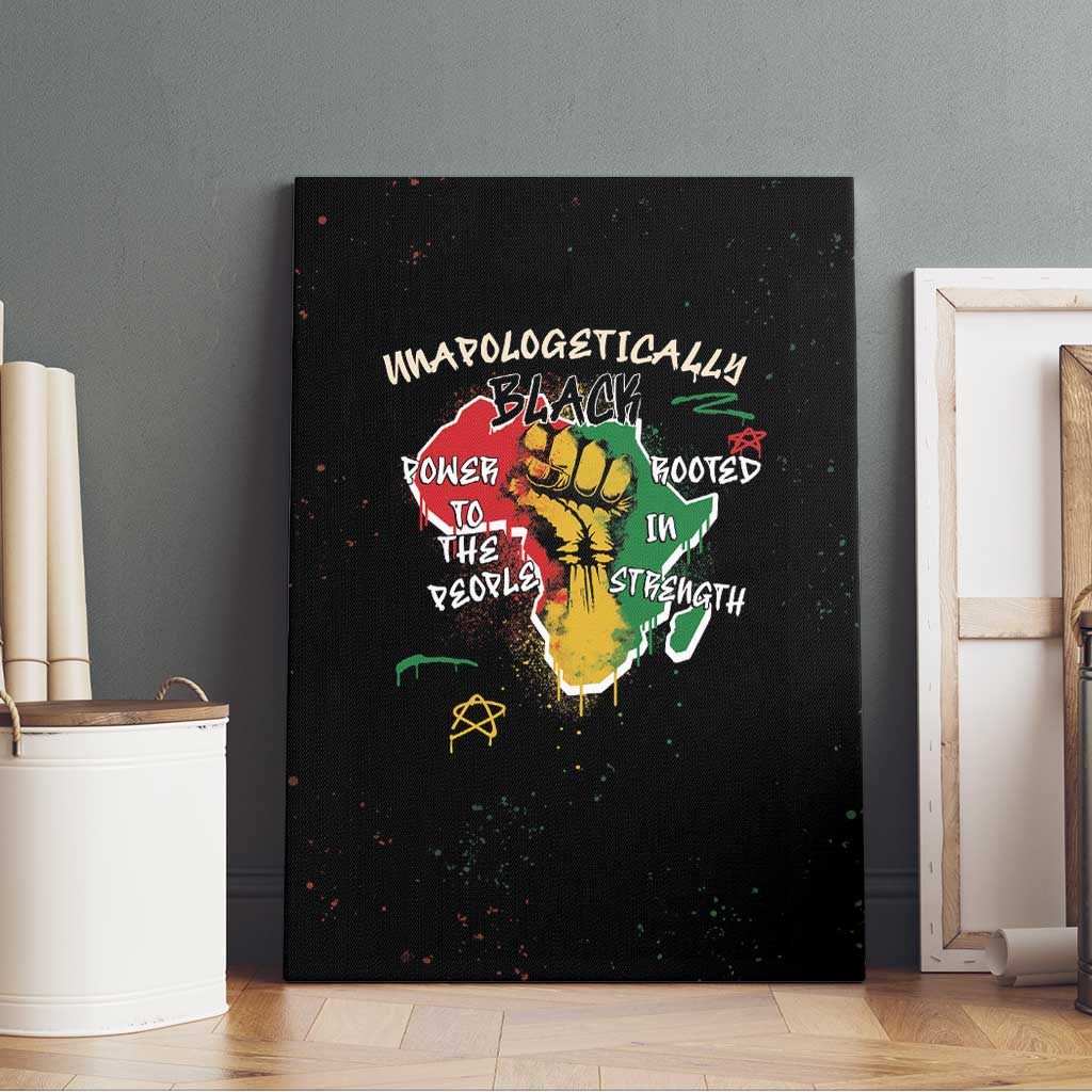 African Black Power Canvas Wall Art Unapologetically Black Raised Fist
