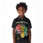 African Black Power Kid Polo Shirt Unapologetically Black Raised Fist