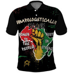 African Black Power Polo Shirt Unapologetically Black Raised Fist