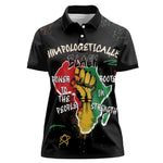 African Black Power Women Polo Shirt Unapologetically Black Raised Fist