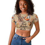 Our Beats Redefine The World African Raglan Cropped T shirt Afro Music