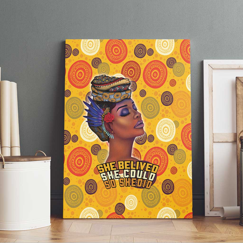 African Women Canvas Wall Art She Believed She Could So She Did