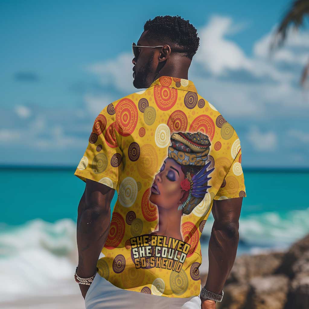 African Women Hawaiian Shirt She Believed She Could So She Did