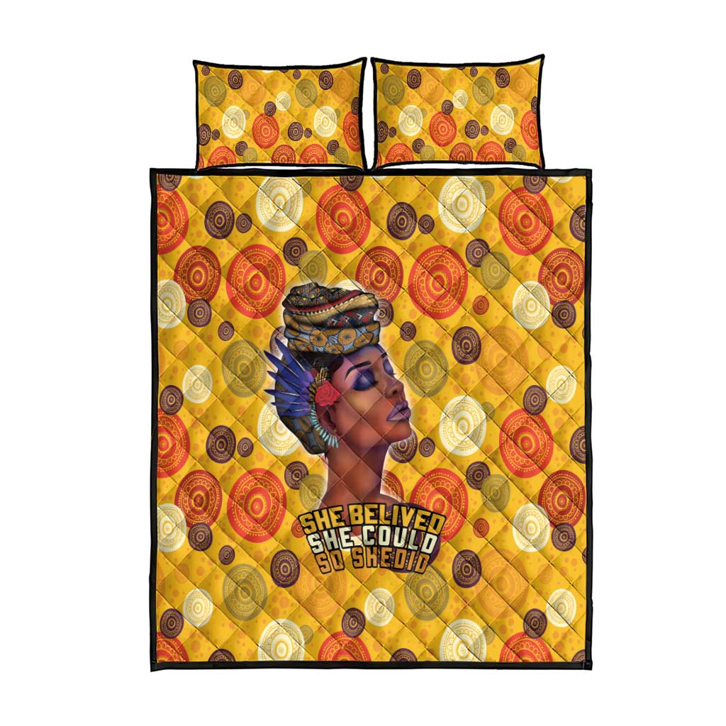 African Women Quilt Bed Set She Believed She Could So She Did