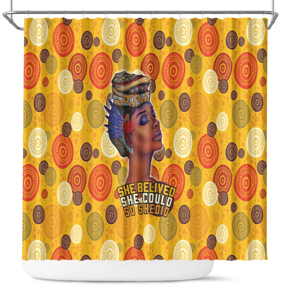 African Women Shower Curtain She Believed She Could So She Did