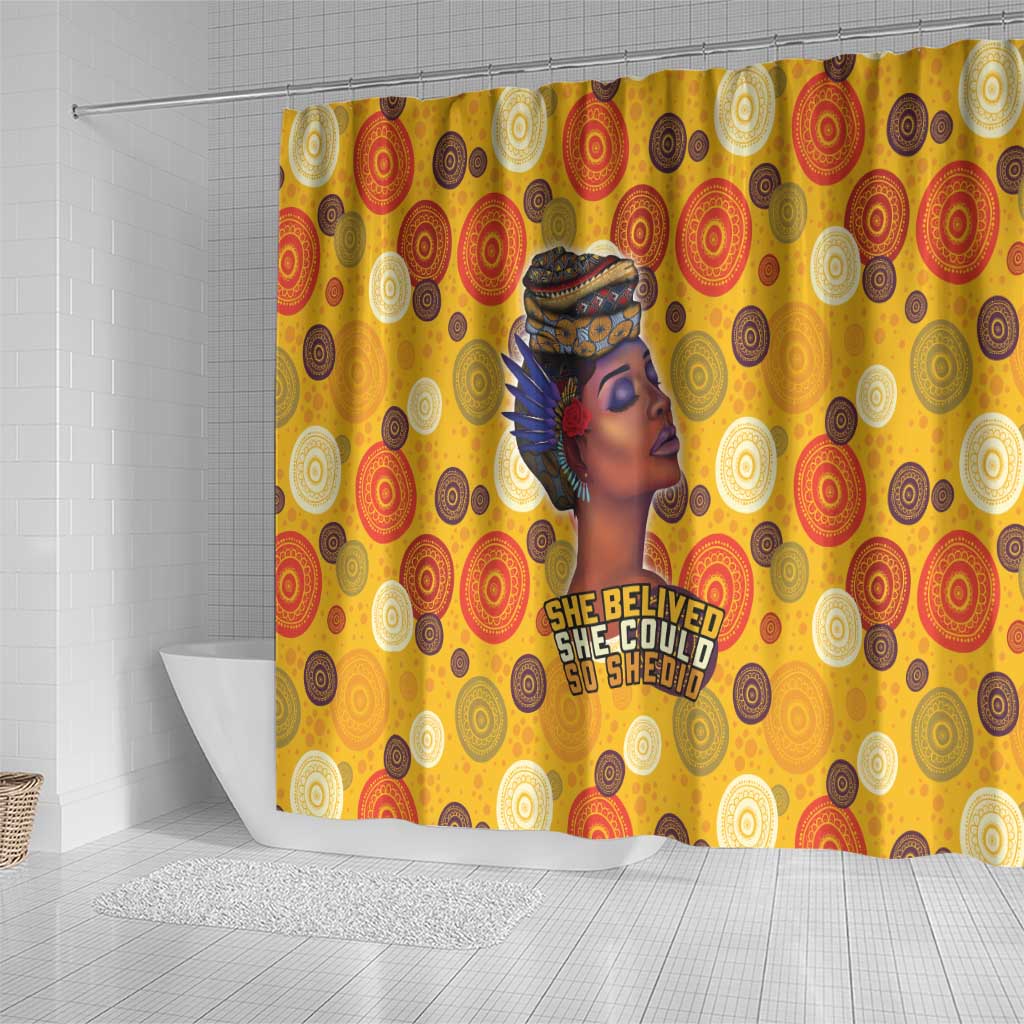 African Women Shower Curtain She Believed She Could So She Did