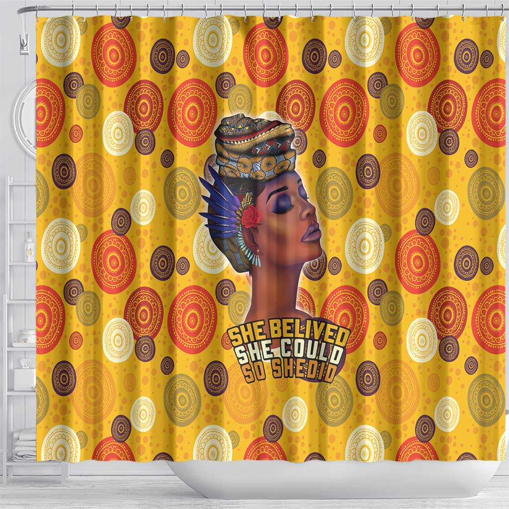 African Women Shower Curtain She Believed She Could So She Did
