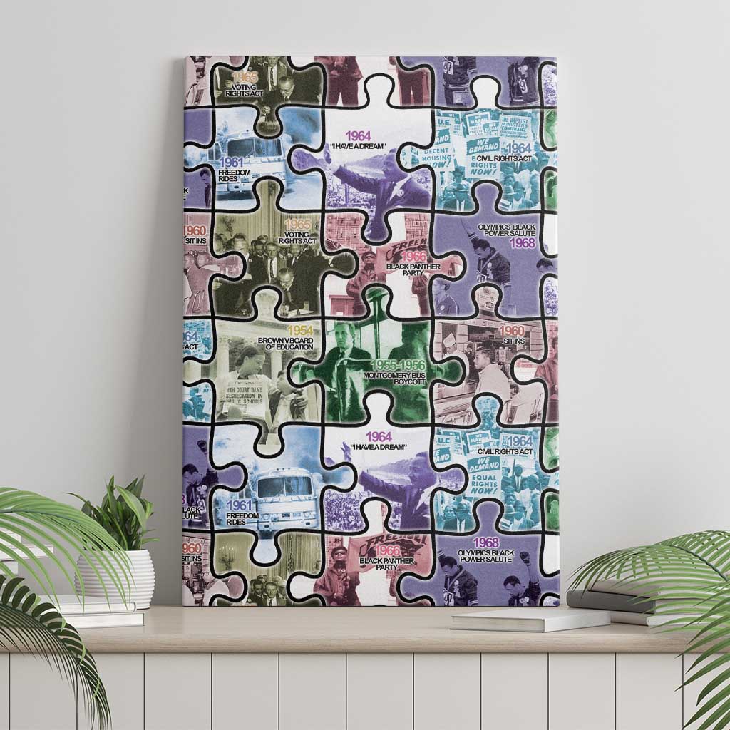 African American Canvas Wall Art The Civil Rights Journey in Puzzle