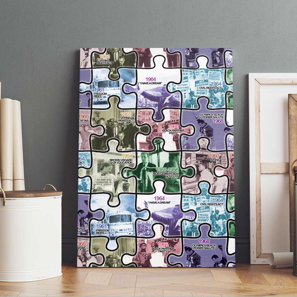 African American Canvas Wall Art The Civil Rights Journey in Puzzle