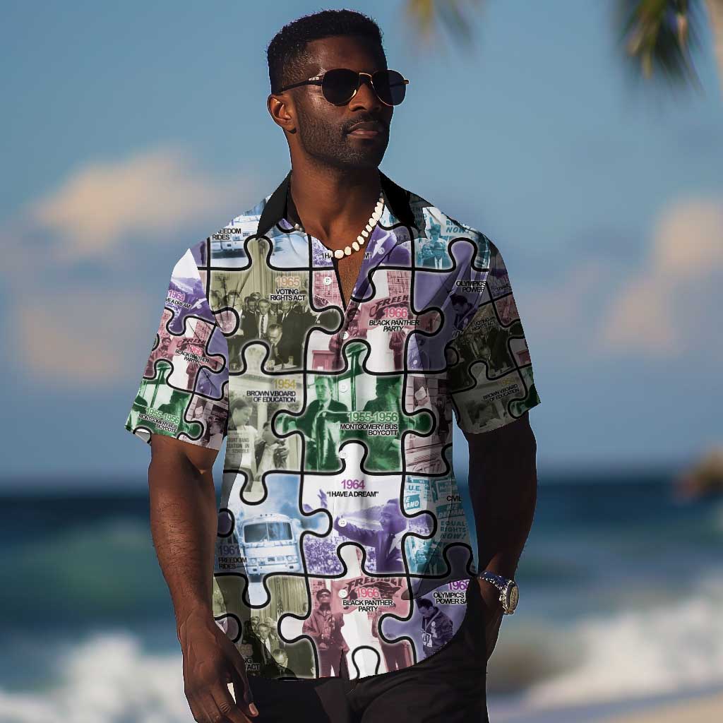 African American Hawaiian Shirt The Civil Rights Journey in Puzzle