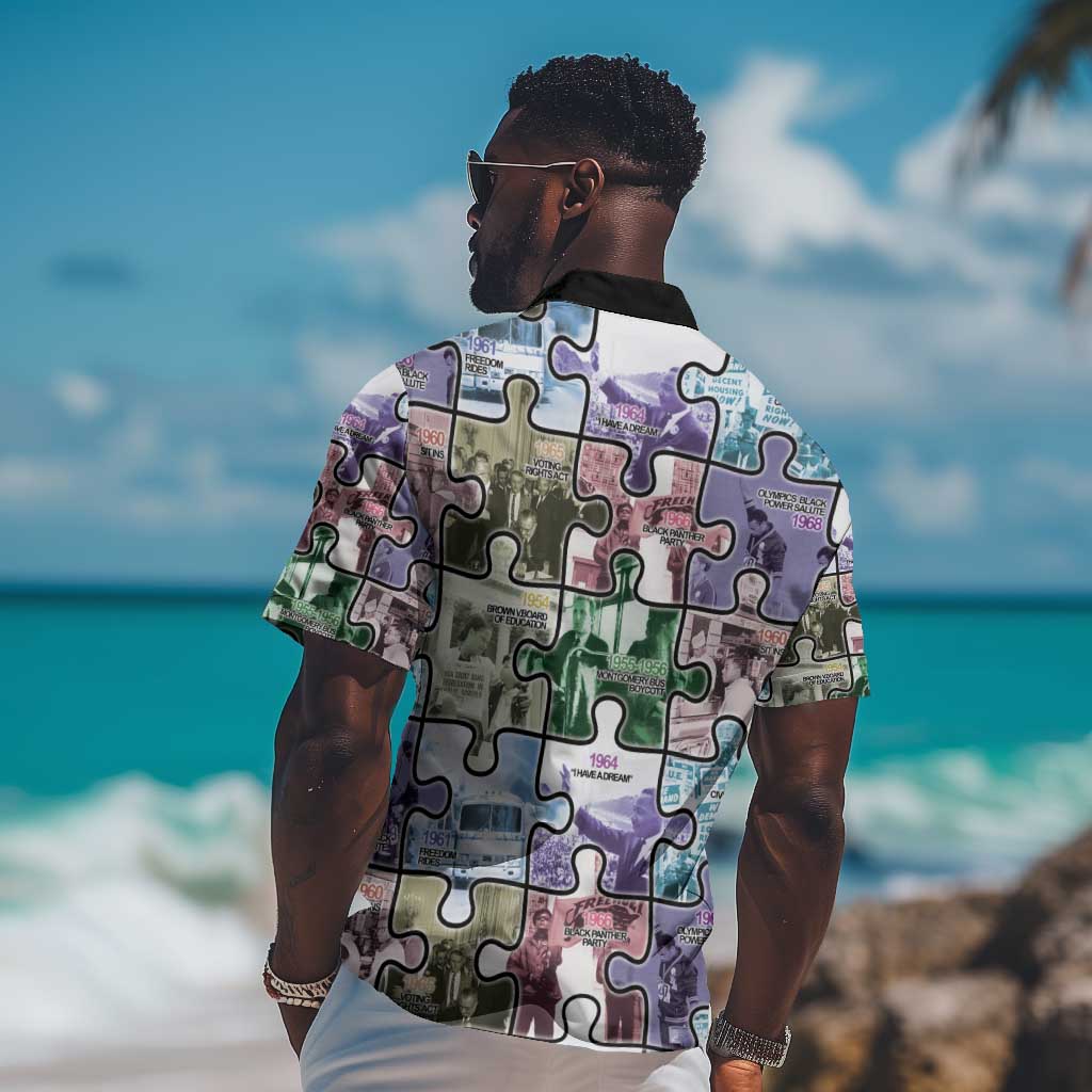 African American Hawaiian Shirt The Civil Rights Journey in Puzzle
