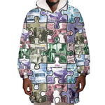 African American Wearable Blanket Hoodie The Civil Rights Journey in Puzzle