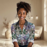 African American Women Casual Shirt The Civil Rights Journey in Puzzle