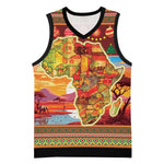 African Christmas Basketball Jersey Afro Heritage and Celebrated - African Pride