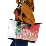 Morocco Soccer Leather Tote Bag Atlas Lions Football - Road To Champion