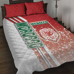 Morocco Soccer Quilt Bed Set Atlas Lions Football - Road To Champion